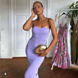 Zara Sweetheart Neckline Draped Fitted Dress